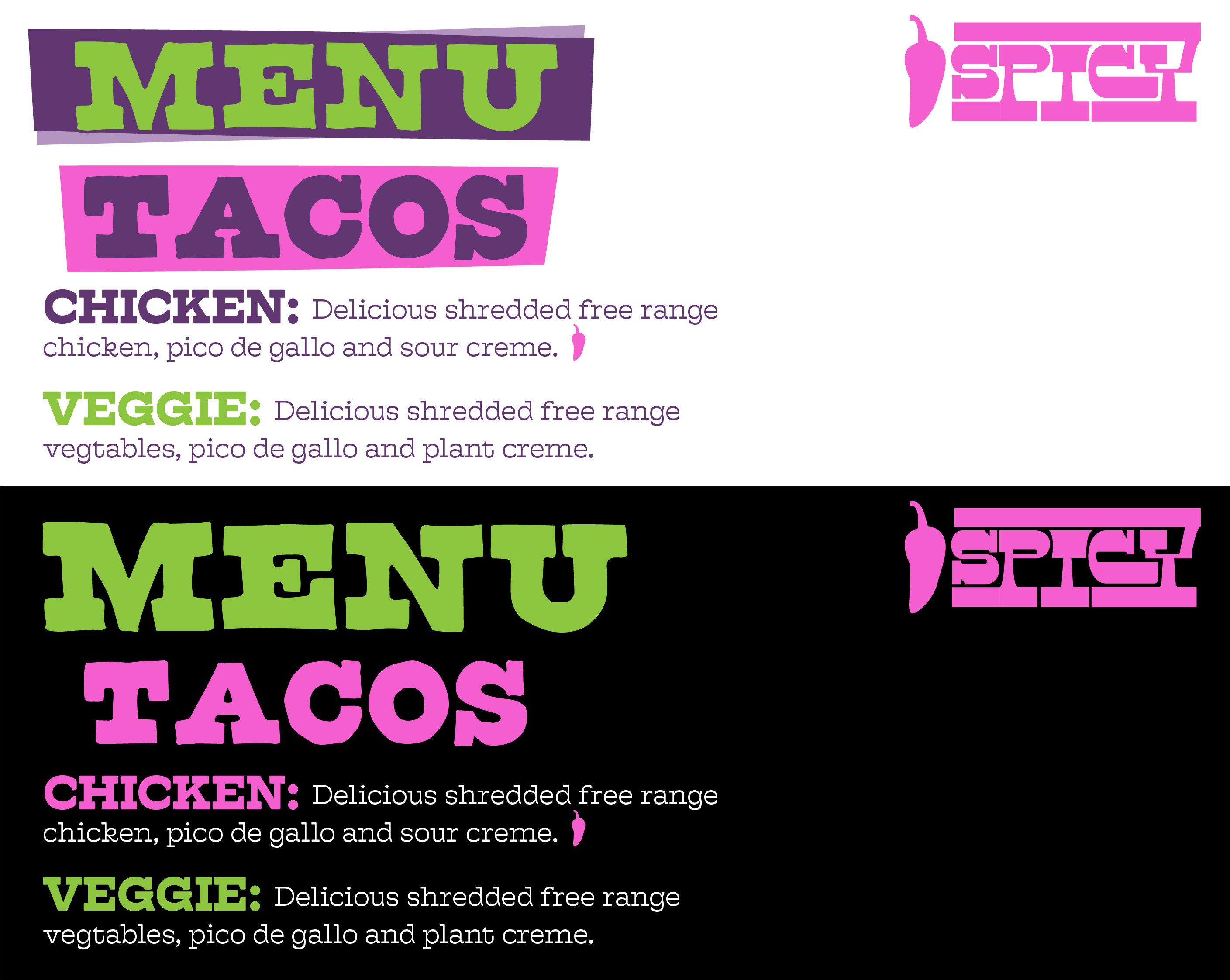 Jorge's restaurant menu design