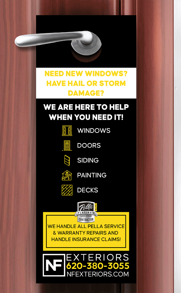 NF Exteriors animated door hanger presentation
