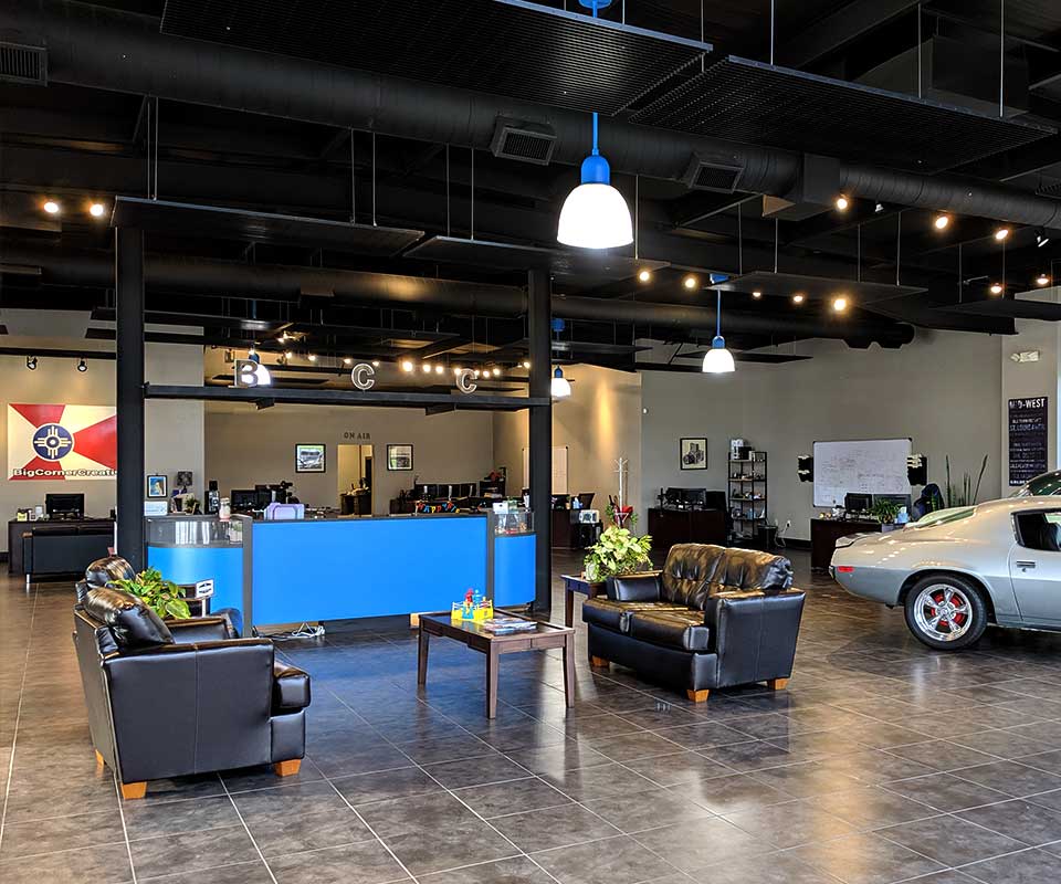 Big Corner Creative waiting area in the expanded location